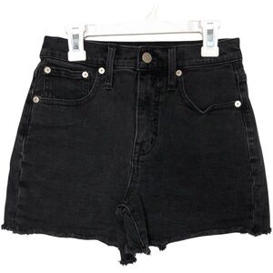 Madewell High Rise Denim Jean Shorts Lunar Wash Black 23 Cut Off Casual K6156